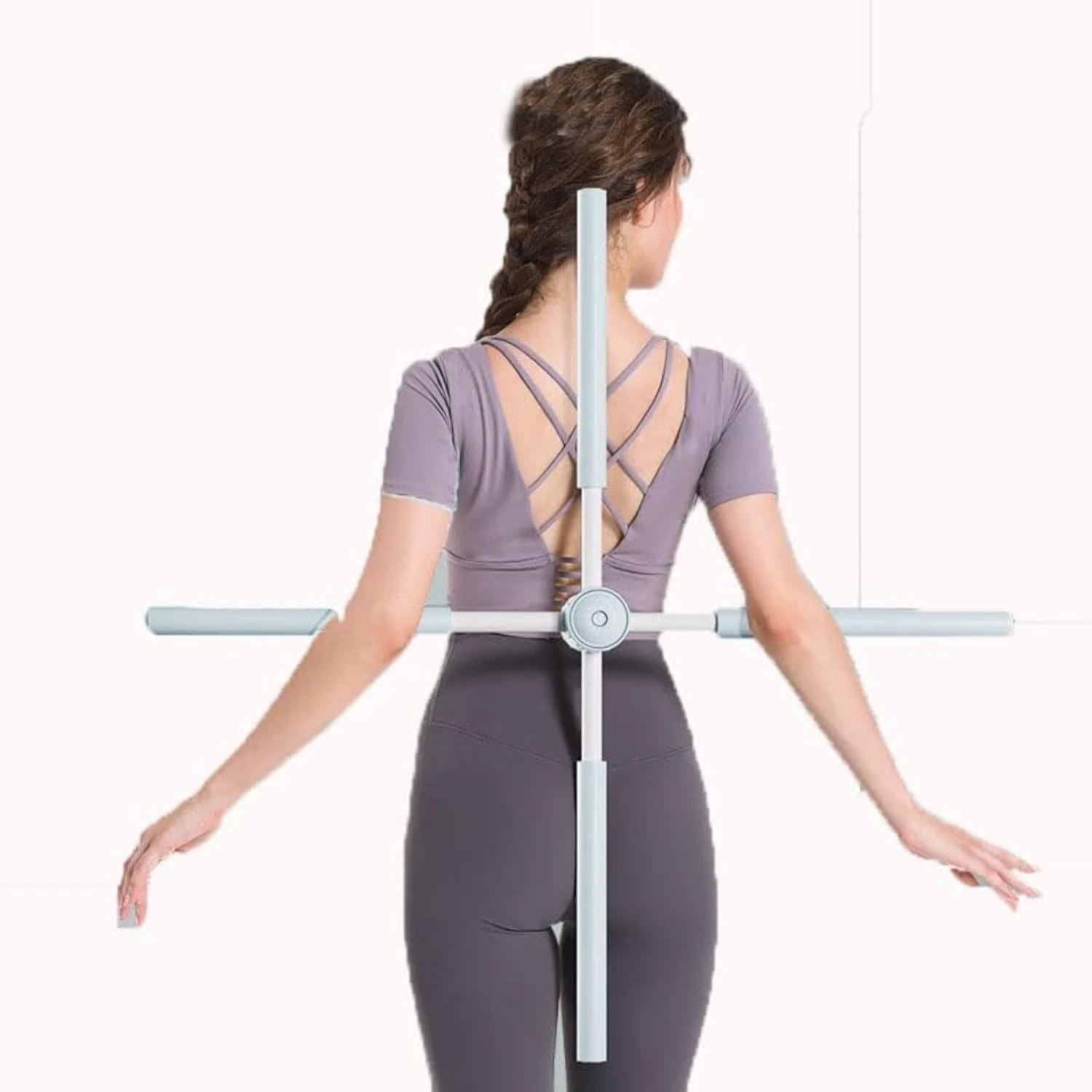 

Adjustable, Portable Yoga Sticks for Shoulder and Back Correction- Improve Posture, Enhance Flexibility! Open Shoulder Beauty an