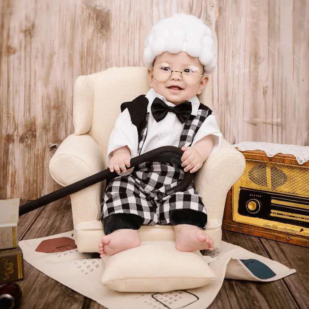 Newborn Photography Props Grandmother Outfit Baby Girl Cosplay Grandma Clothes Baby Boy Grandpa Costume Photo Newborn Outfit