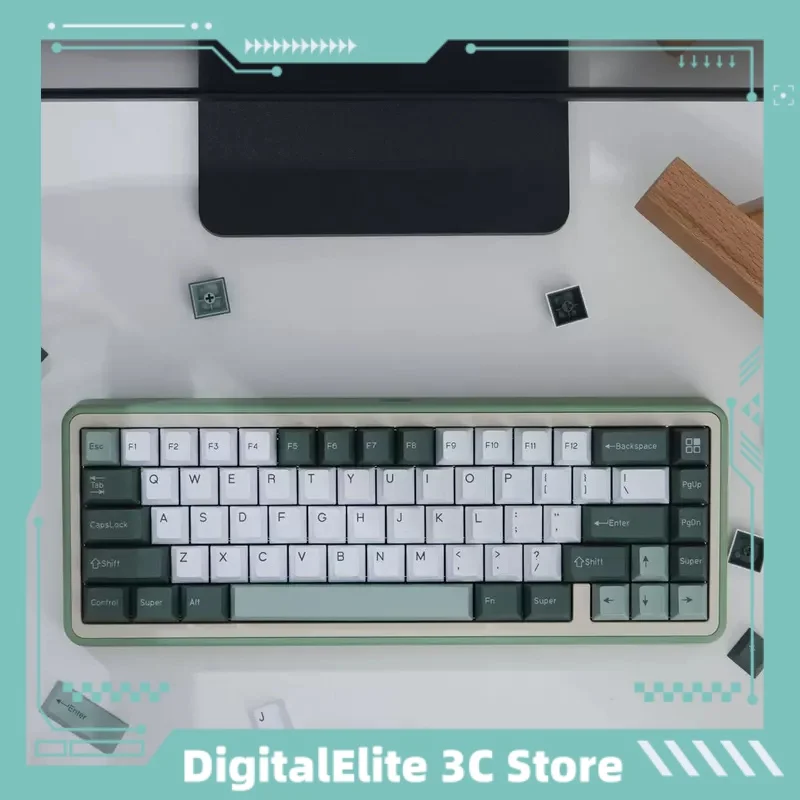 Botanical Garden Theme Keycaps Green Pbt Two Color Injection Molding Original Factory Height Mechanical Keyboard Key Cap