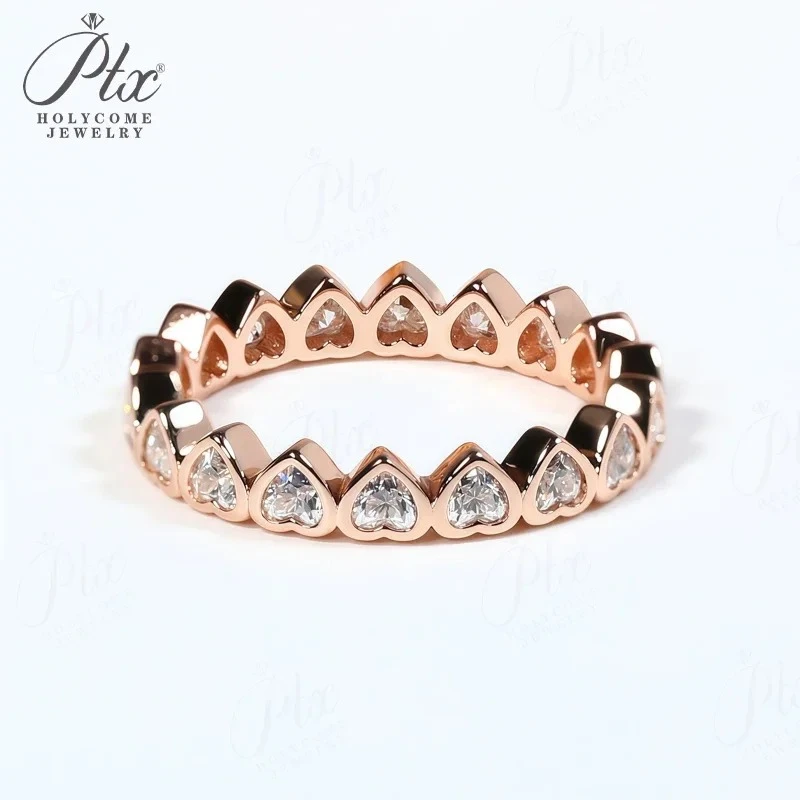 

Кольцо в форме сердца с муассанитом D, цвет 10K, 14K, 18K, предложение, кольцо для свадьбы для женщин, романтический подарок на годовщину, вечеринка