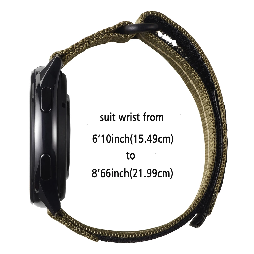 New Weave Nylon Watch Strap 20mm 22mm For Samsung Smart Watch Quick Release Sport Watchband Bracelet for Men Women