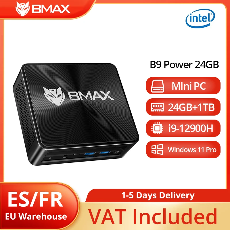 BMAX B9 Power MIni PC Intel 12. Generation Core i9-12900H Intel Iris Xe Graphics 24 GB DDR4 1 TB Hochgeschwindigkeits-SSD Windows 11 WIFI 6