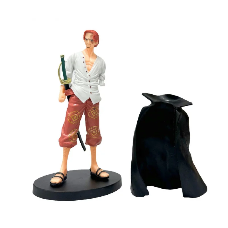 Shanks figura de Anime de 19cm, edición de Teatro de pelo rojo, película de pie, modelo de acción, juguetes para fanáticos