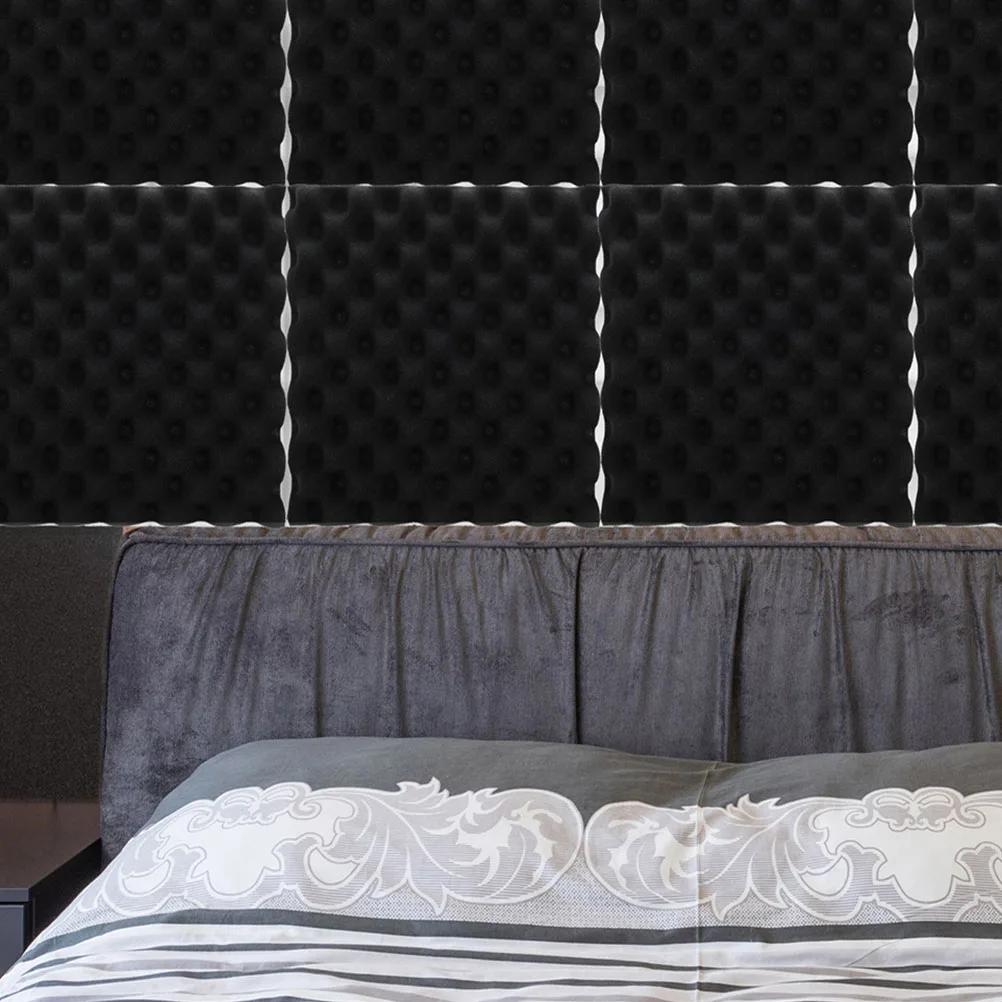 

6pcs Soundproofing Wall Panels Self-Adhesive Acoustic Sponge For Studio Workshop Sound Absorbing Panel