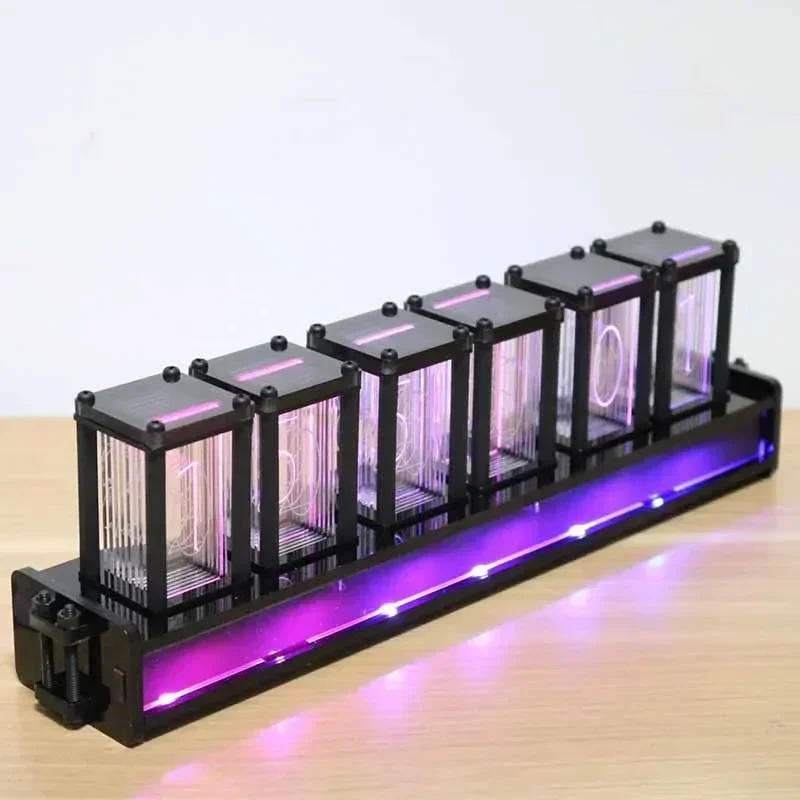 RGB Table Clock Digital Classic Luxury Desk Clock Diy Kit Led Creative Tabletop Luxury Office Desktop Watch Home and Decoration