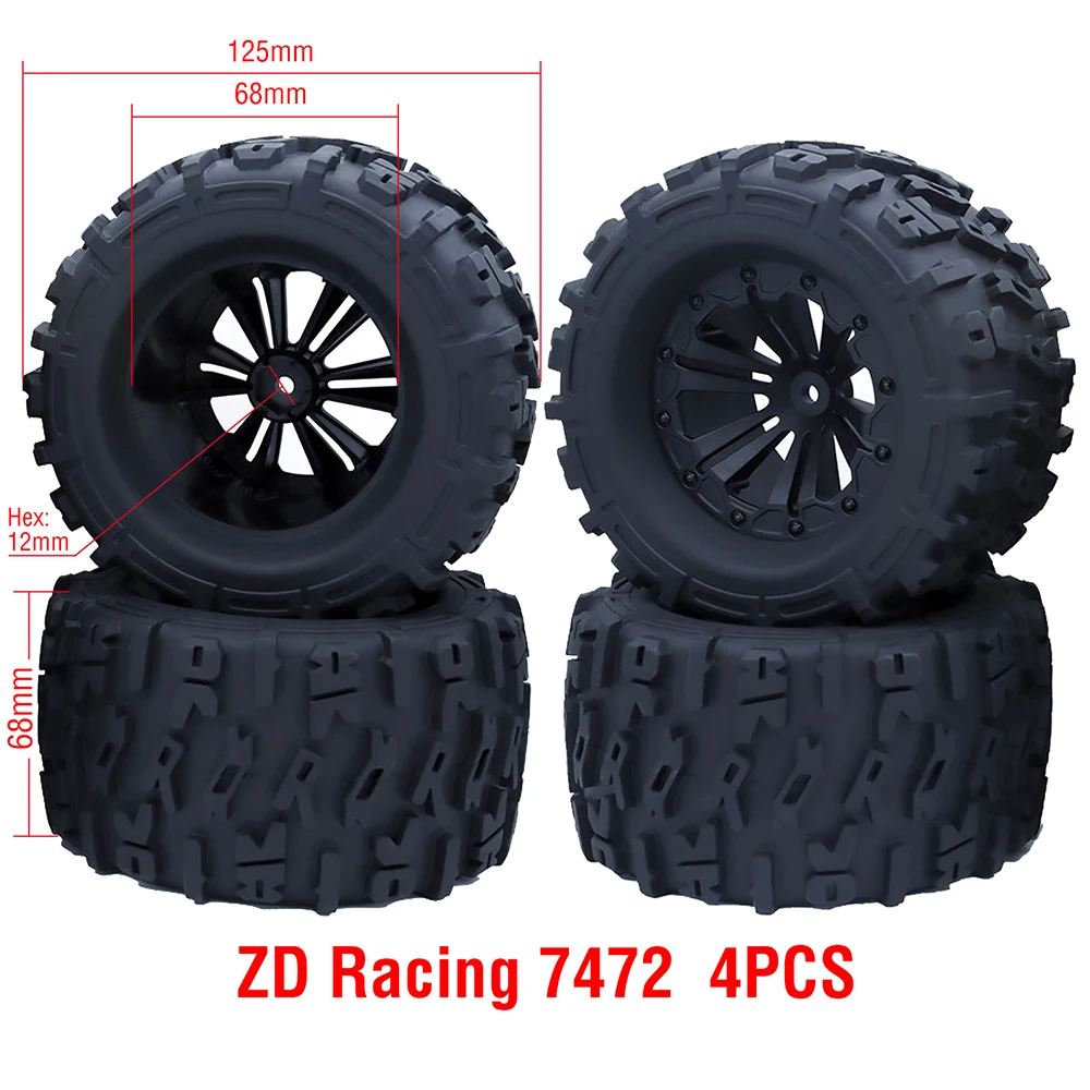 

AUSTARHOBBY 1/10 Monster Tires Раллийные шины с шестигранной головкой 12 мм для Traxxas HSP HPI 1/10