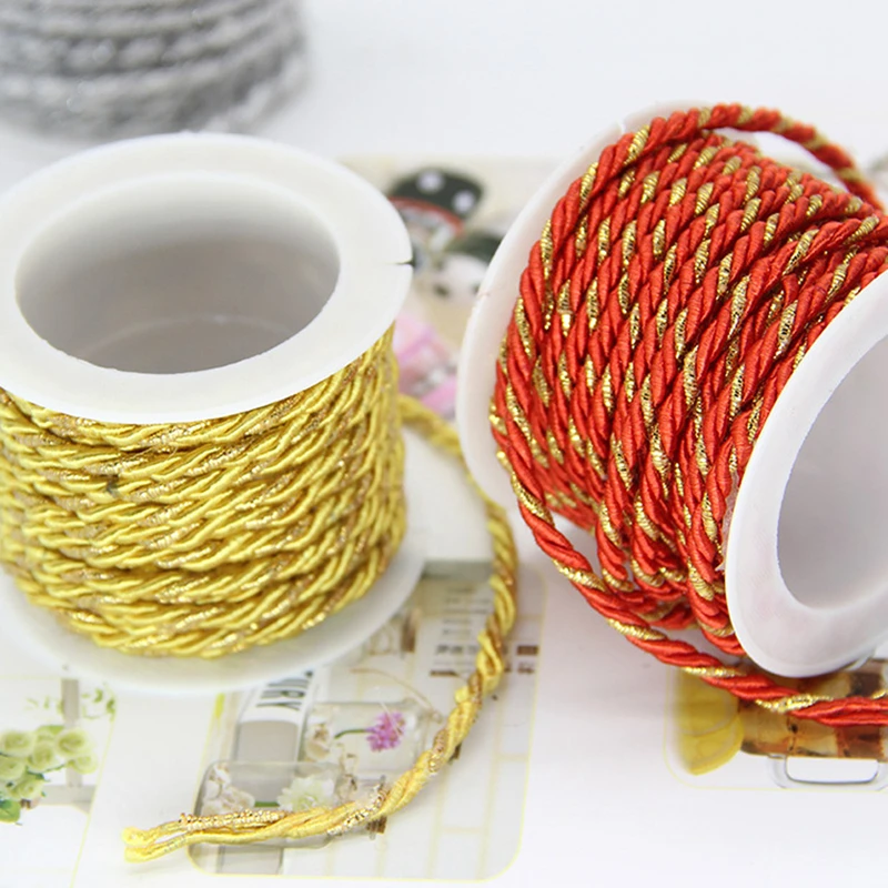 100% Cotton Cord 3mm Eco-Friendly Twisted Rope High Tenacity Thread DIY Textile Craft Woven Cords Gift Box Tag Decoration