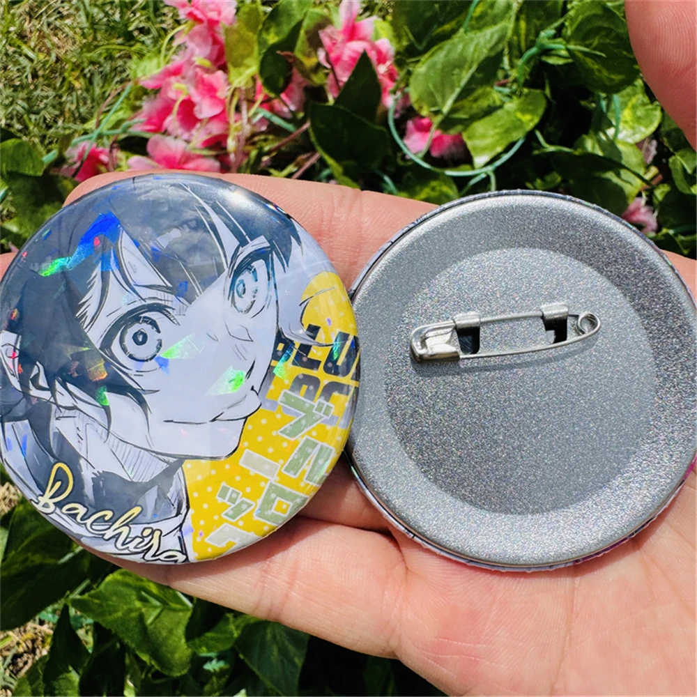 Anime BLUE LOCK Mikage Reo Michael Kaiser Chigiri Hyoma Cosplay Badge Pin SPTE Tinplate Brooch﻿