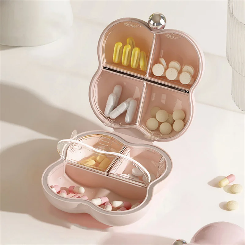 Portable Small Medicine Box Cute Design For Seven Day Travel Multi Compartment Light And Moisture Resistant Medicine Storage Box