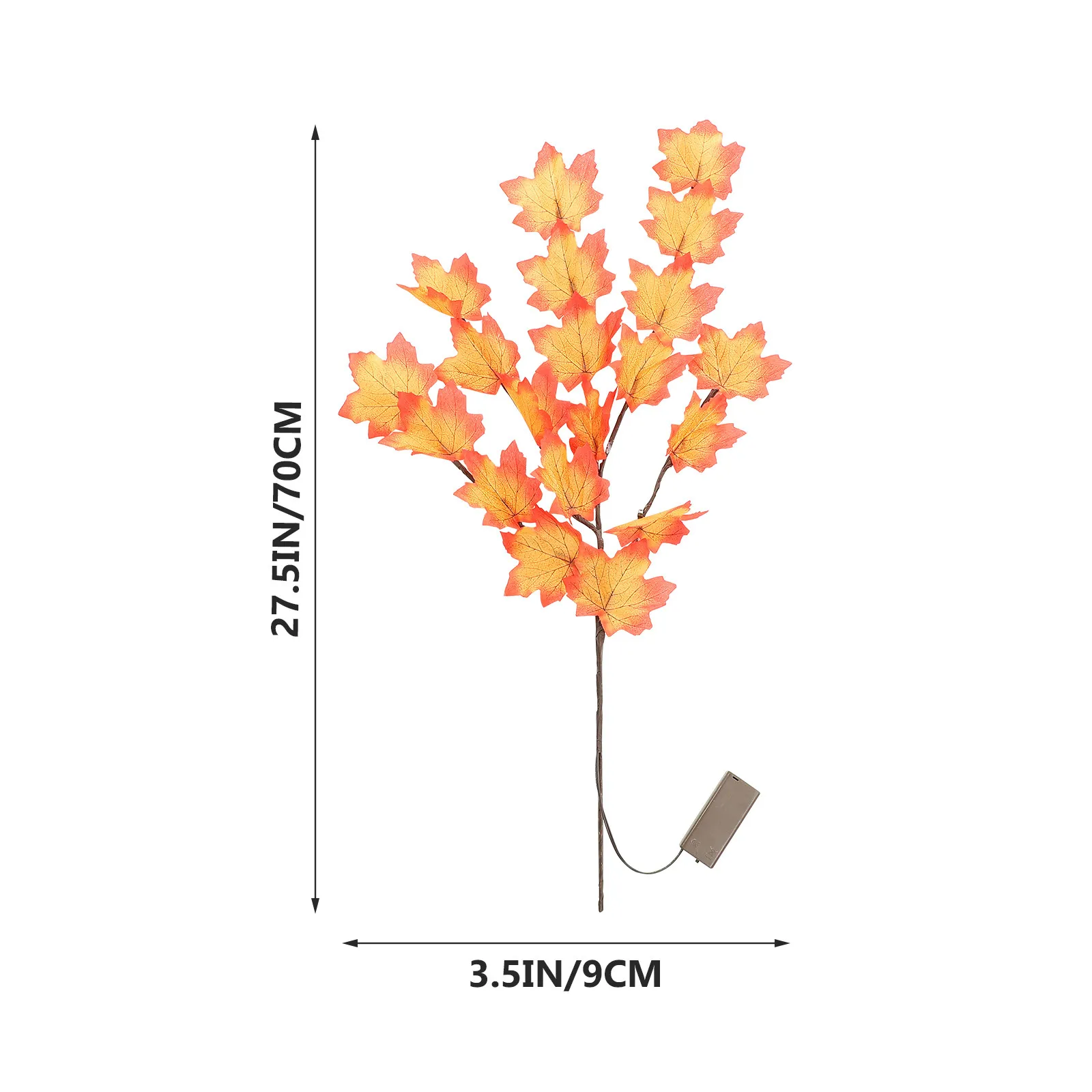 2Pcs Maple Branch LED Light Simulated Flower Light Decorative Lamp for Home Office Bedroom Party Wedding Table Shelf Lighting