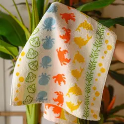 Japan Cute Cartoon Cotton Towels Sea Creatures Soft Absorbent Face Towel Household Hand Towels Bath Towel for Kids &Alult