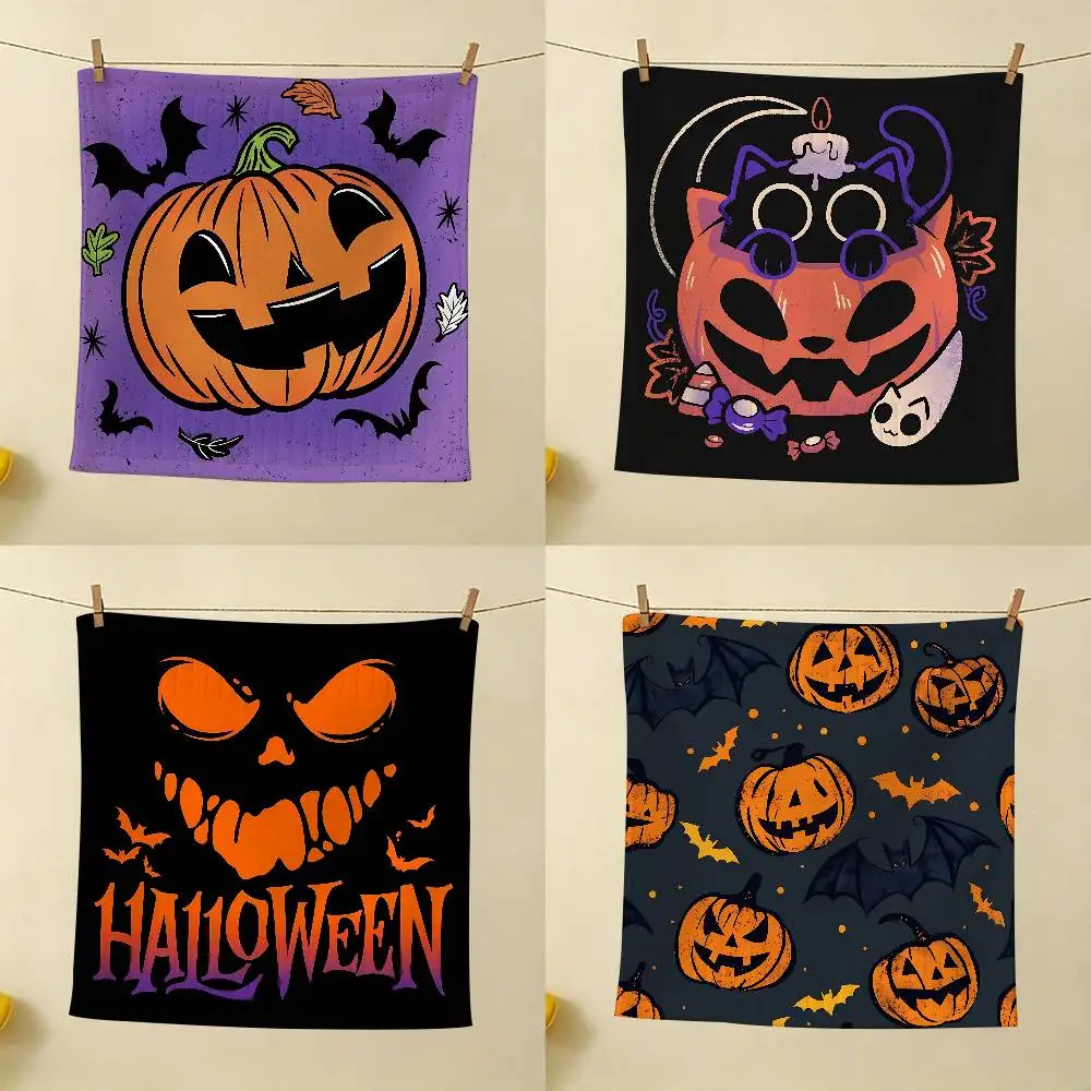 Halloween Themed Wear Resistant Hand Hanging Kitchen Towel,Polyester Cotton Material, Wiping Towel For Home