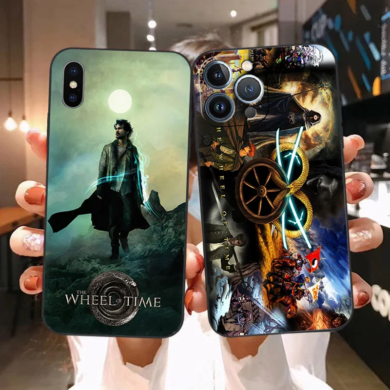 Soft Phone Cases For iphone 16 15 14 13 12 11 Pro XS Max Mini XR 7 8 Plus 16ProMax The Wheel of Time Series Black Matte Cover