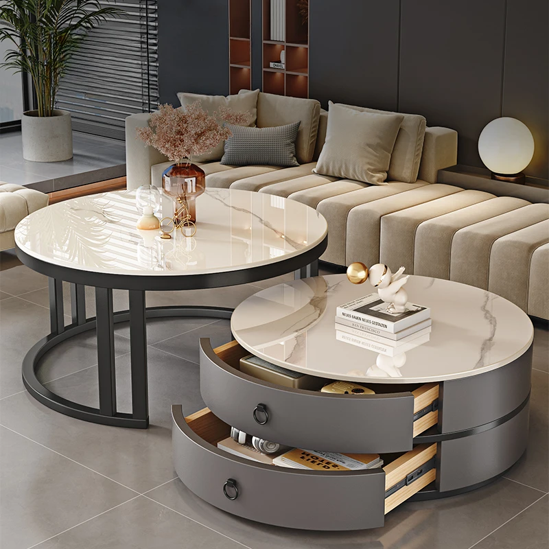

Storage Designer Coffee Table Decoration Luxury Modern Living Room Kitchen Books Side Table Moving Couchtisch Home Furniture