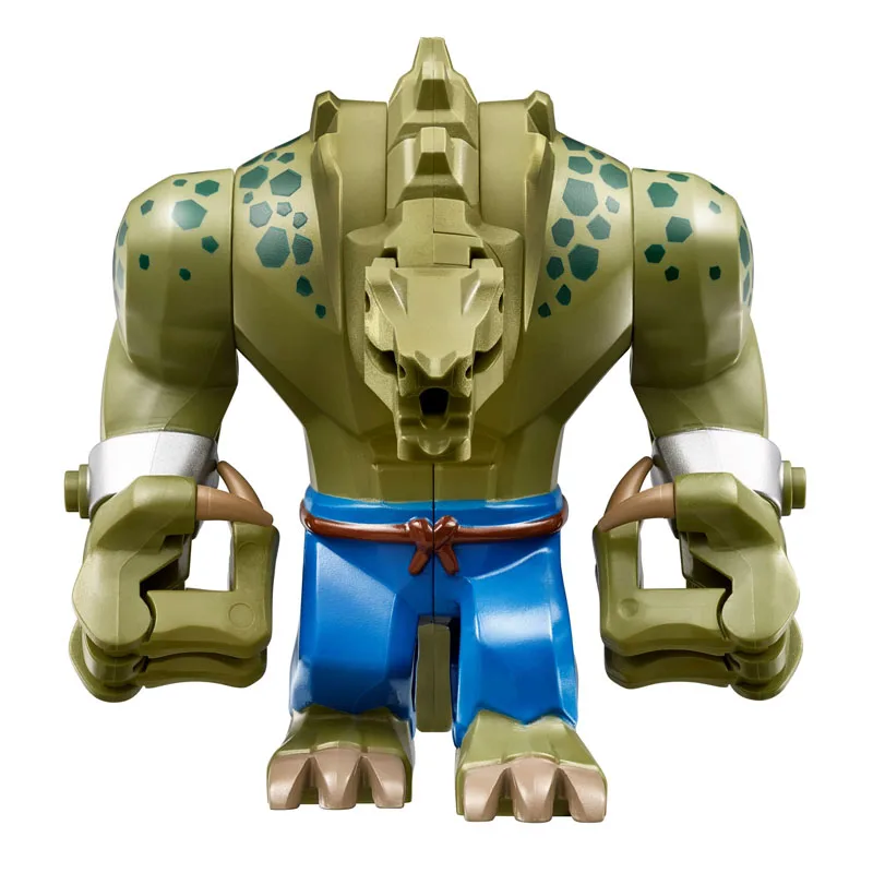 Tamaño grande 10,5 cm Killer Croc Tail Gator cocodrilo asesino modelo bloques de construcción iluminar figuras de acción ladrillos juguetes para niños