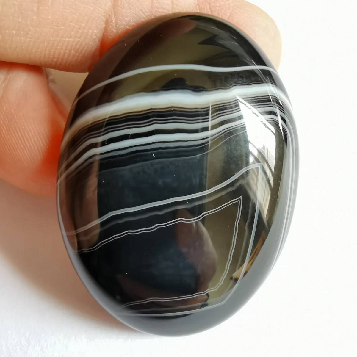 40x30MM Natural Black Veins Agate Stone Oval Cabochon CAB GEM Jewelry Making H097