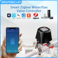 SMARSECUR Zigbee Wireless Control Gas Water Valve Smart Life Shut OFF Controller