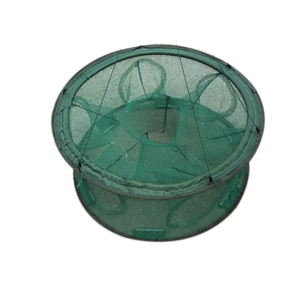 Automatic Open Fishing Net Folded Portable Round Fishing Net Nylon Foldable Crayfish Shrimp Catcher Crab Fish Trap Cages