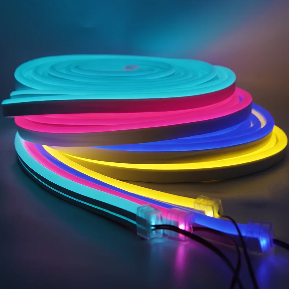 

T0612 T0816mm Neon Strip Light DIY Neon Sign SMD 2835 Soft Rope Bar Flexible fita Led light Rubber Tube Christmas Tape Diode