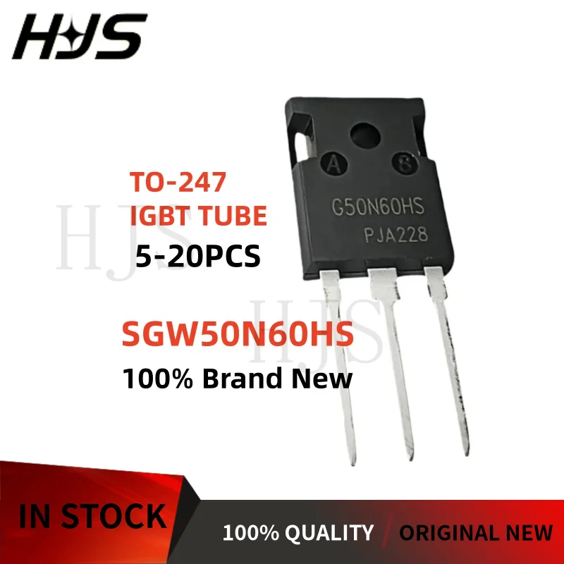 5/10/20 piezas, nuevo y original SGW50N60HS G50N60HS 50A/600V TO-247 IGBT de un solo tubo