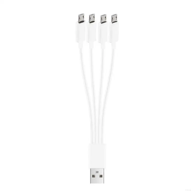 Y1UB Convenient 4 Way Micro USB Charging Cable Multi Charger Cable Charge Multiple Devices with Ease 7.87inch/59.06inch