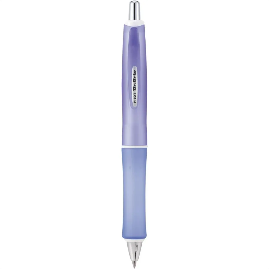 

Dr. Grip Frosted Refillable Retractable Ballpoint Pen Medium Point Purple Barrel Black Ink Single Pen 36250