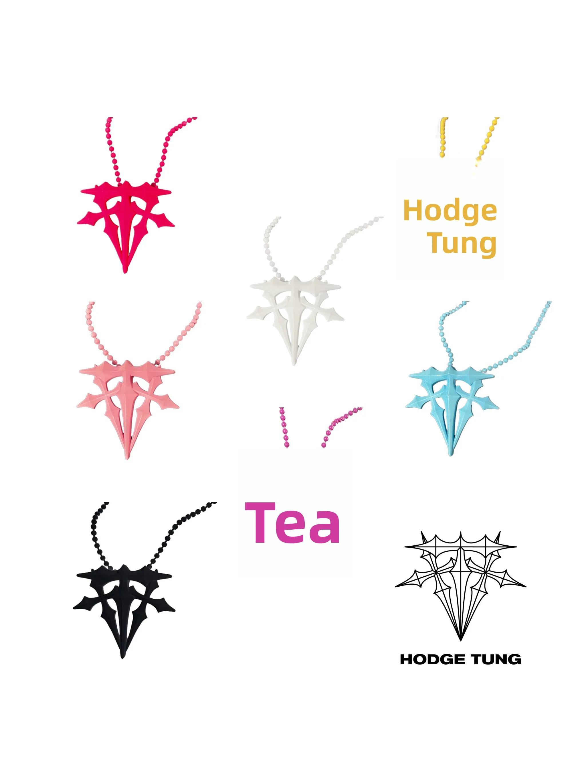 

Original Dopne 3D Cross Small Nelace Layering Sweater Chain HOETUNG Faion Jewelry ex Multicolor round Bead Chain