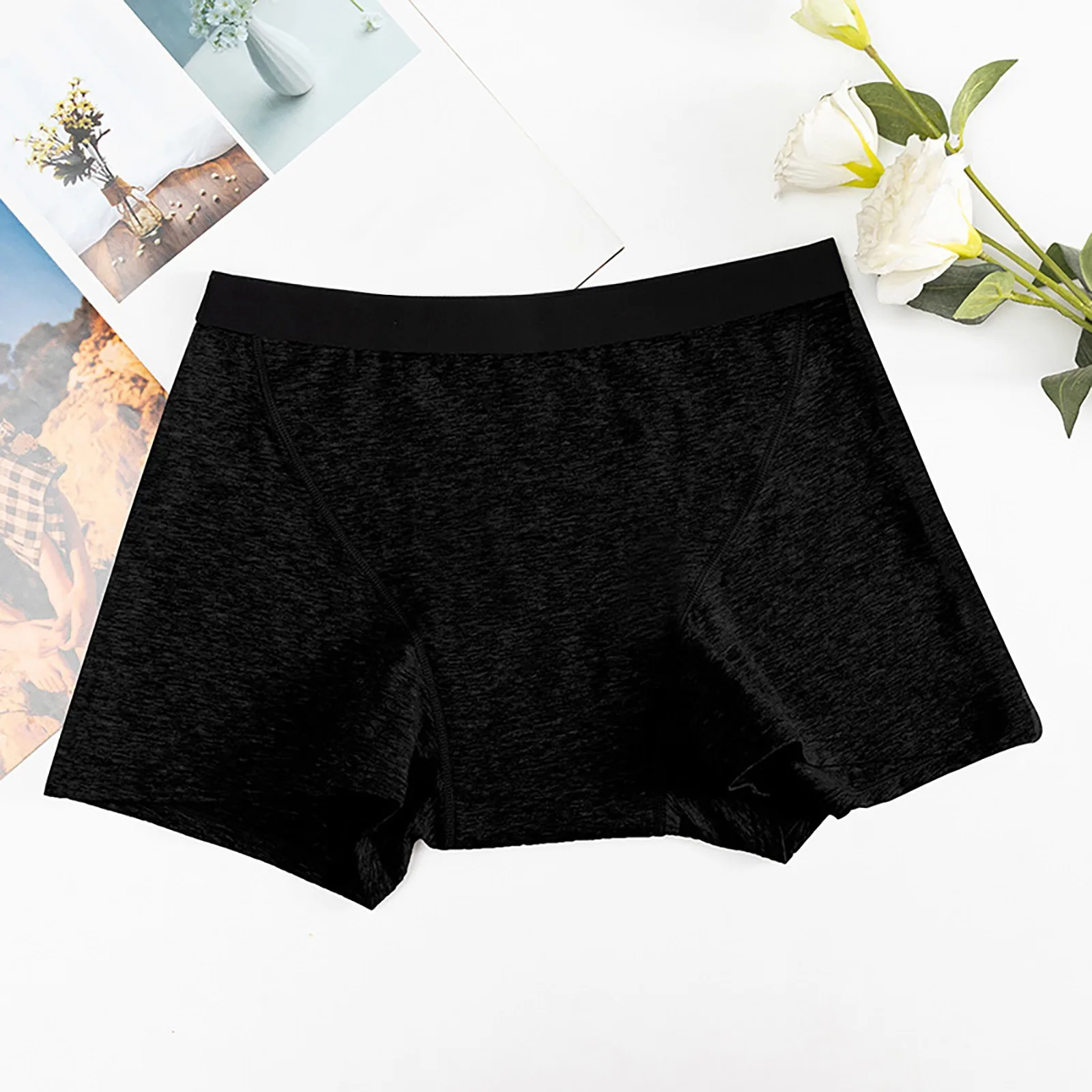 Women Four Layer Leak Proof Menstrual Panties Cotton Mid Waist Box Underpants Sport Menstrual Panties Soft Intimates Lingerie