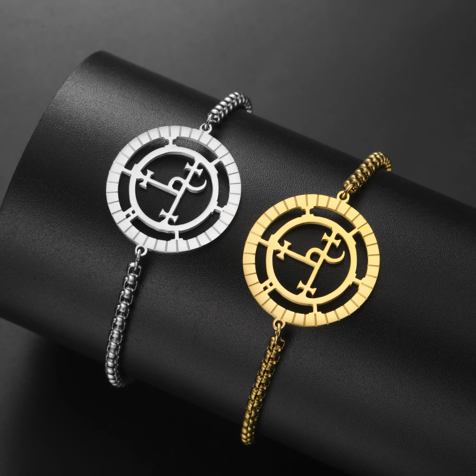 Vintage Totem Mysterious Special Symbol Stainless Steel Bracelet Men's and Women's Gift Couple Accessories