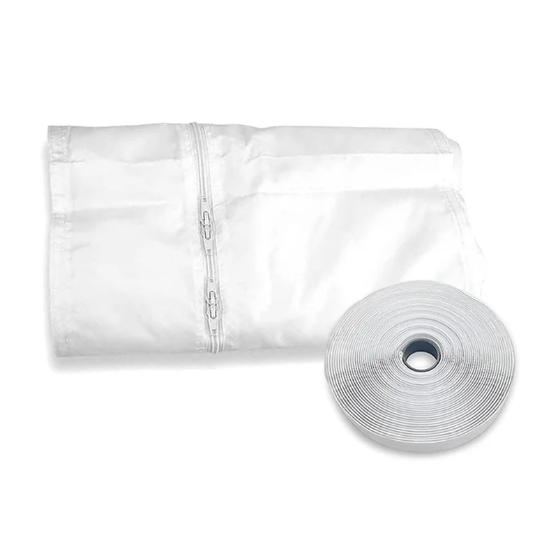 【ABODE】Kit de ventana de CA portátil de 4M para aire acondicionado móvil, accesorio de ventilación de escape de tela de sellado abatible sin taladro