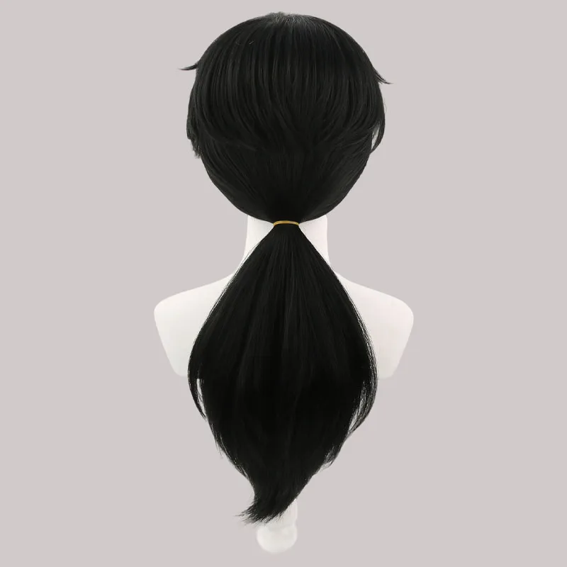 Game Ace Attorney Simon Blackquill Cosplay Wig Black White Long Synthetic Hair For Women Men Halloween Costume Party Carnival - view 5