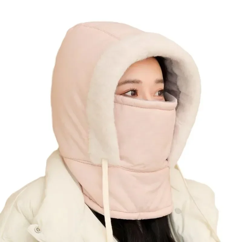 AliExpress 2025 Autumn Winter Plush Hat Windproof Outdoor Cycling Cap Unisex Down Leifeng Style Ear Protection Thermal Warm Hat