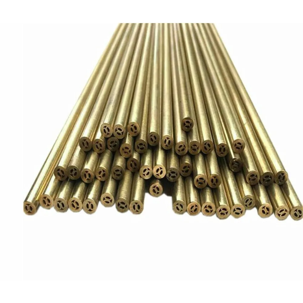 CNC Wire EDM Drilling Electrodes Multi-Channel Brass Tube Part 1.0-3.0*400mm