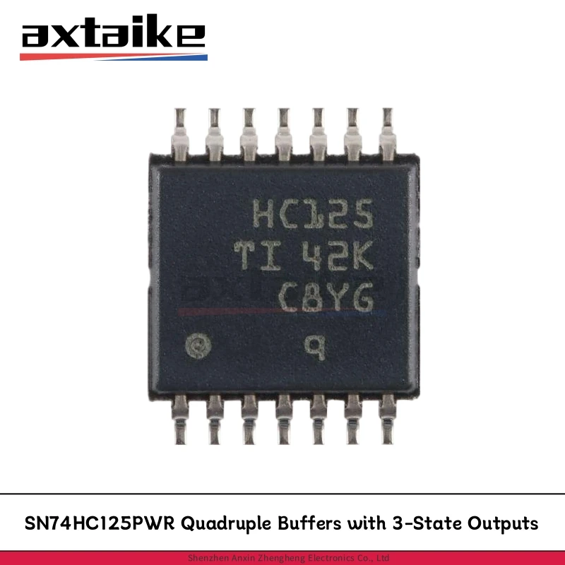 10PCS SN74HC125PWR HC125 TSSOP-14 74HC125 74HC125PW SMD Quadruple Buffers with 3-State Outputs IC