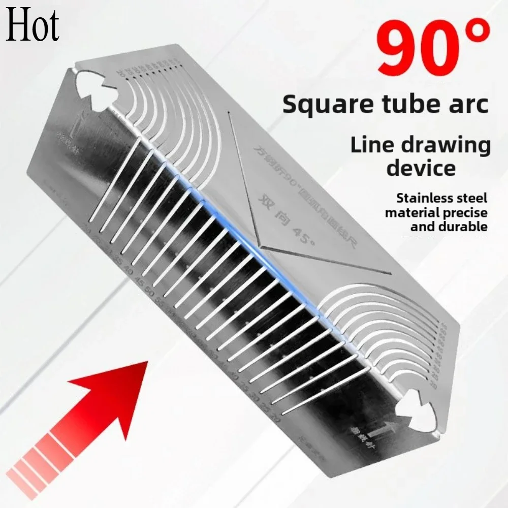 Hot Precision Corner Arc Marking Tool Measurement and Marking Bending Integrated Tool Multifunctional Parallel Line Drawing