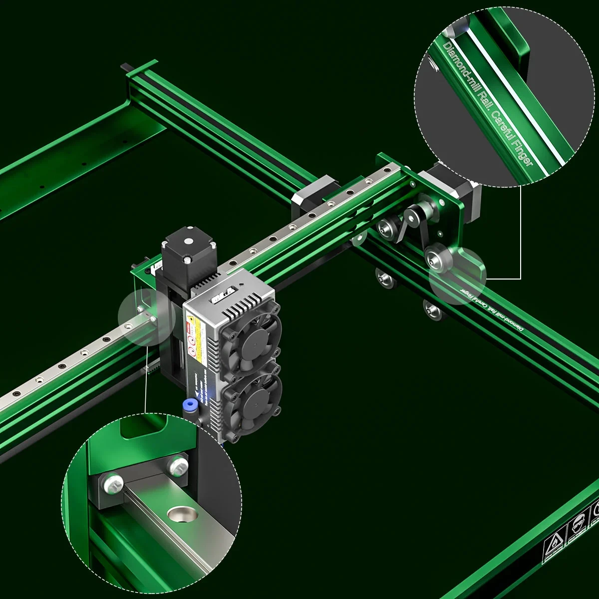 MAX 4 E80 24W Engraver 4 Axis Metal Wood Engraving CNC Cutter Machine Basic Kit+Honeycomb Board+Air Pump