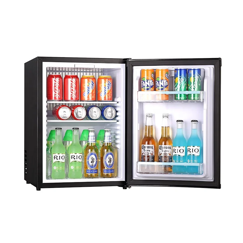 

For Caravan RV Top Compact Minibar Fridge Absorption No Noise Mini Refrigerator 30/40/60 Liter Small Glass Front Door Freezer