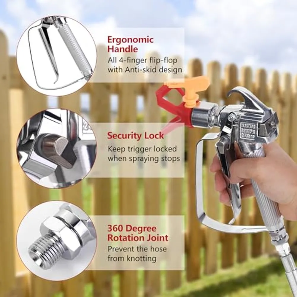 1 Set 3600PSI Airless Paint Sprayer Aluminum Alloy High Pressure Nozzle For Latex Painting Construction Tools