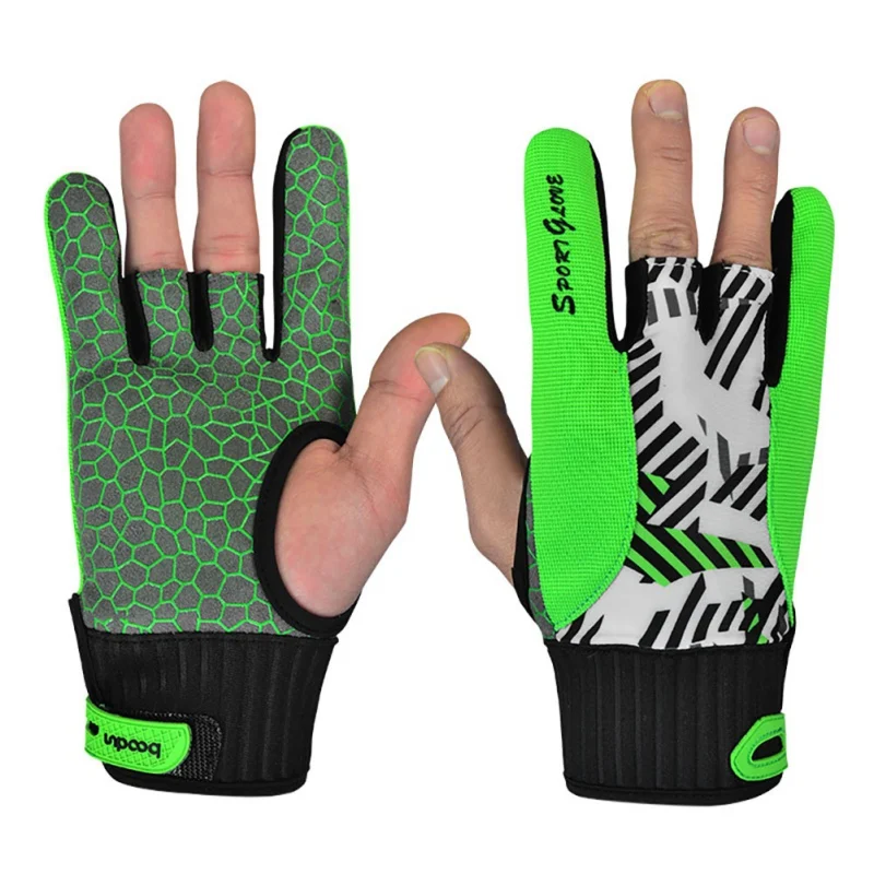 Guantes de bolos antideslizantes para hombre y mujer, manoplas deportivas suaves para mano izquierda y derecha, accesorios para bolos, 1 par