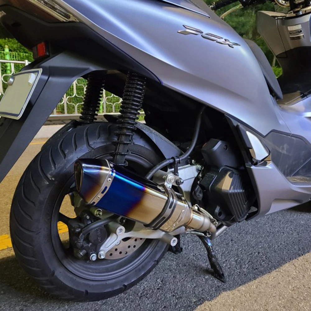 

For PCX125 PCX150 Connector Tube front Link Pipe Slip on 370MM 51mm Muffler Exhaust System 2021-2024 Full System