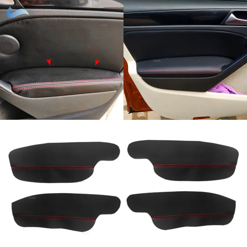 

Кожаная внутренняя дверная ручка из микрофибры/центральный подлокотник, защитная накладка на панель для VW Golf 6 MK6 2010 2011 2012 2013