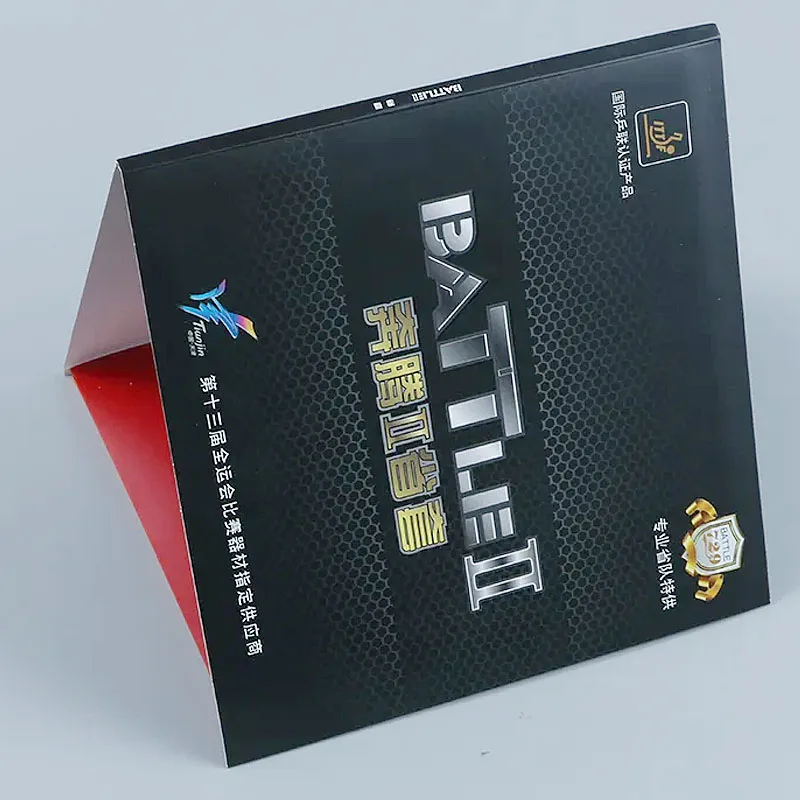 729 Battle 2 تنس الطاولة المطاطية المهنية لزجة بينغ بونغ Topsheet مع إسفنجة برتقالية مرنة مسبقة الضبط