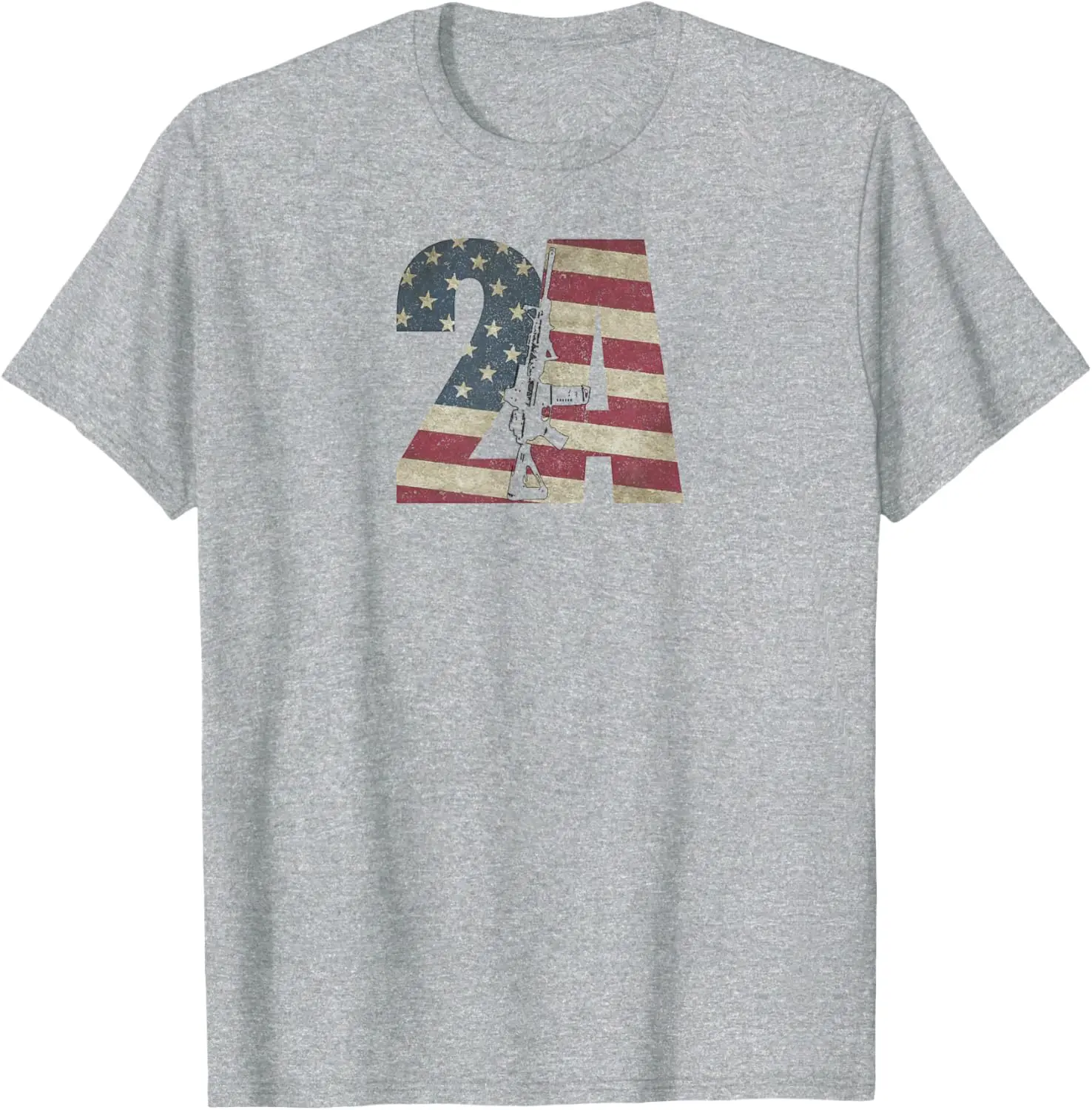 2nd Amendment Patriotic Gun Owner American Flag Rifle T-Shirt 100% Cotton O-Neck Short Sleeve Summer Casual Mens T-shirt
