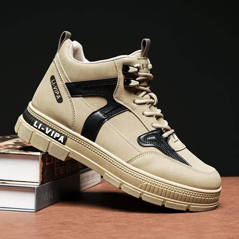 

Лидер продаж 2025 года, зимние новые стильные высокие повседневные хлопковые зимние ботинки с утолщенной подкладкой, теплая стелька на платформе, увеличивающая рост