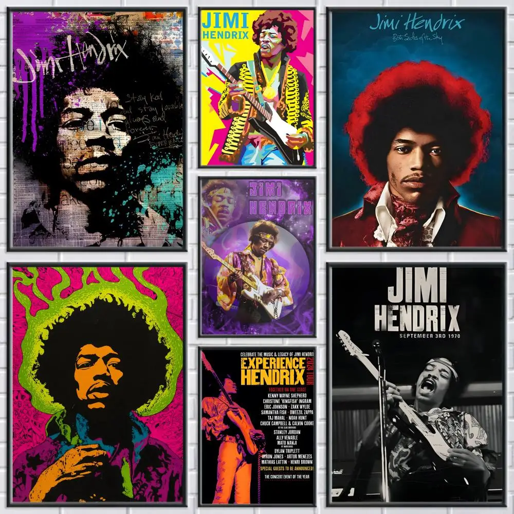 Gitarrist J-Jimi HendrixS Poster, moderne und elegante Wandaufkleber für Heimdekoration, Wohnzimmer, Schlafsaal, Wandkunst