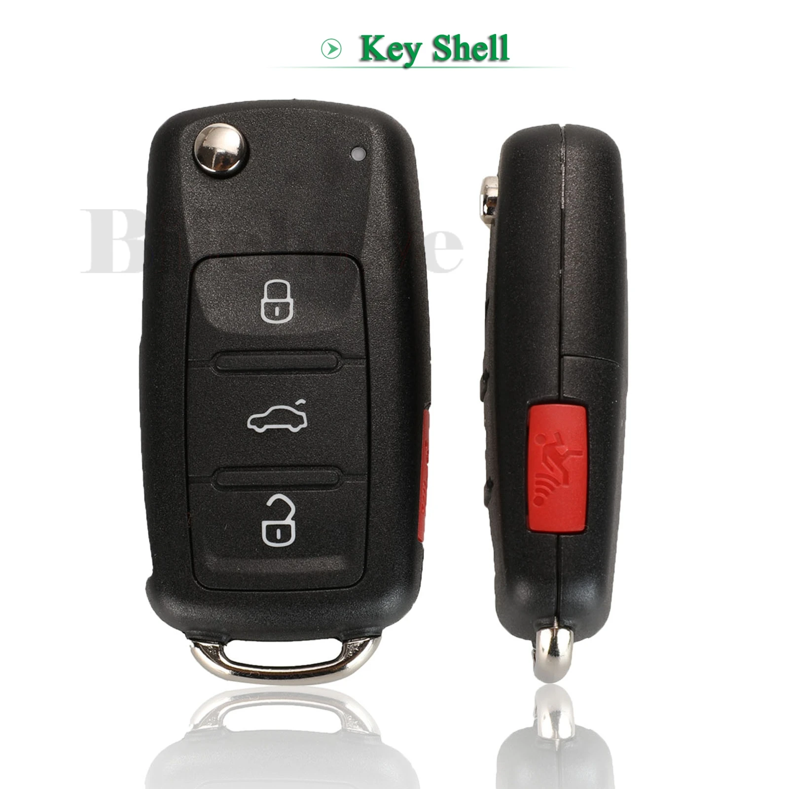 

jingyuqin 3+1 Buttons Remote Car Key Shell For VW VolksWagen Polo Golf Passat Octavia Seat Passat Beetle With Uncut HAA Blade