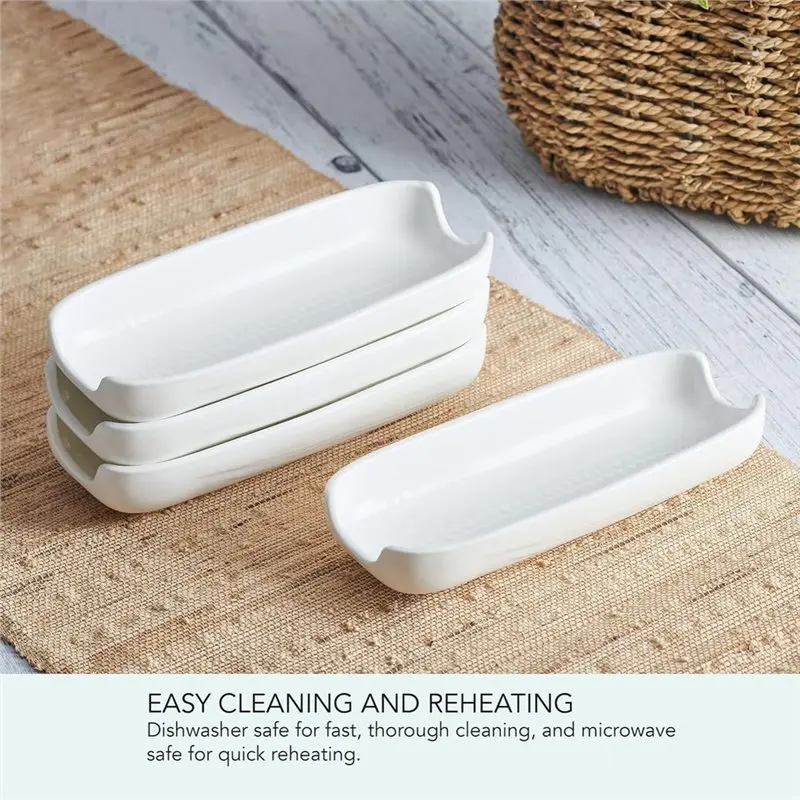 PORK-Corn On The Cob Trays 4Pcs Select Corn Cob Holders, Corn Cob Dishes For Dining Tableware Accessories