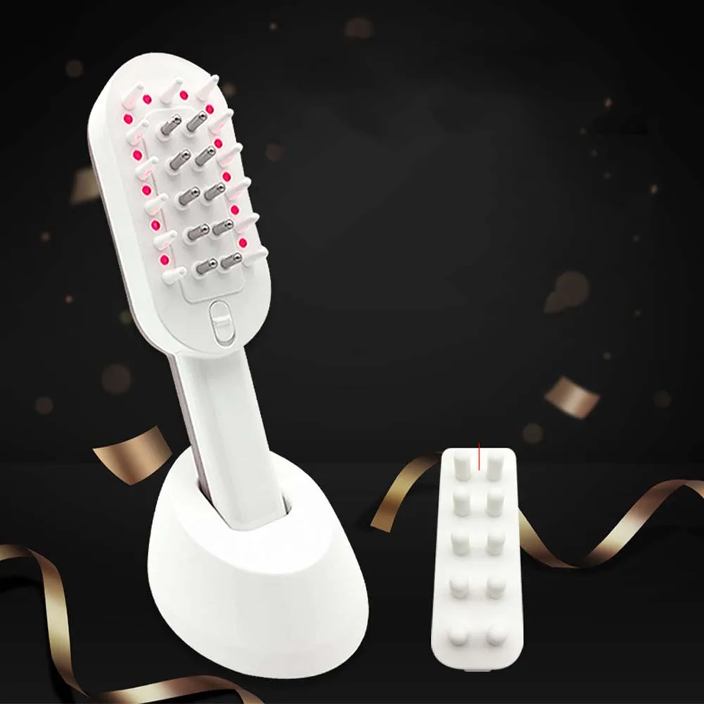 

New Infrared EMS Hair Regrowth Electric Head Vibration Massager Liquid Import Hair Comb for Scalp Care Hair Loss Stress Release