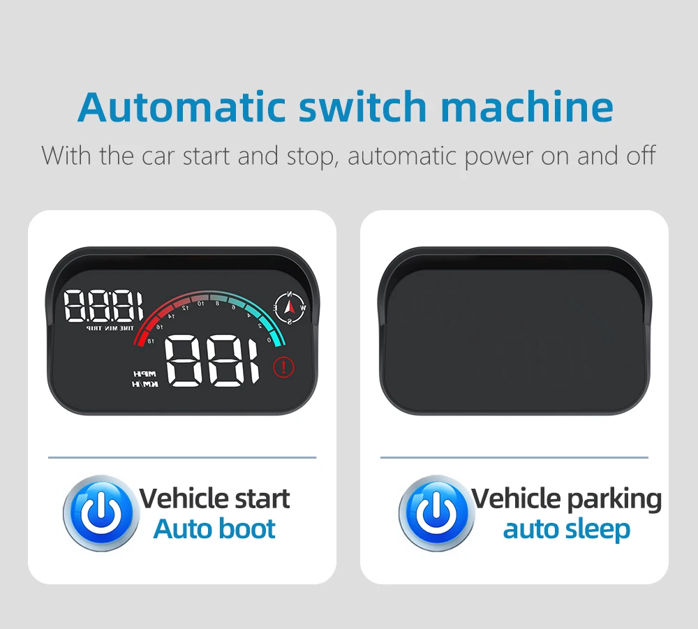 GPS M22 Auto-Smart-High-Definition-Digital-Messgerät Head-Up-Display KM/H Digital HUD Universeller Geschwindigkeits-Windschutzscheiben-Projektor Plug&Play – Detail 11