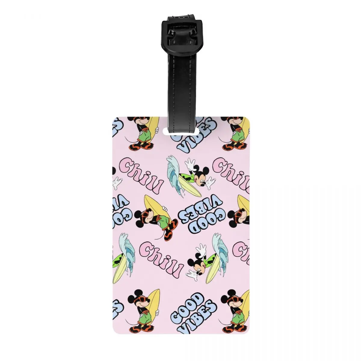

Custom Minnie Mouse Anime Luggage Tag With Name Card Privacy Cover ID Label for Travel Bag Suitcase